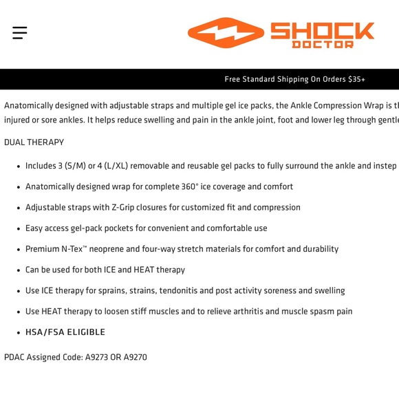 Dual Therapy shock doctor ice wraps - Picture 3 of 8